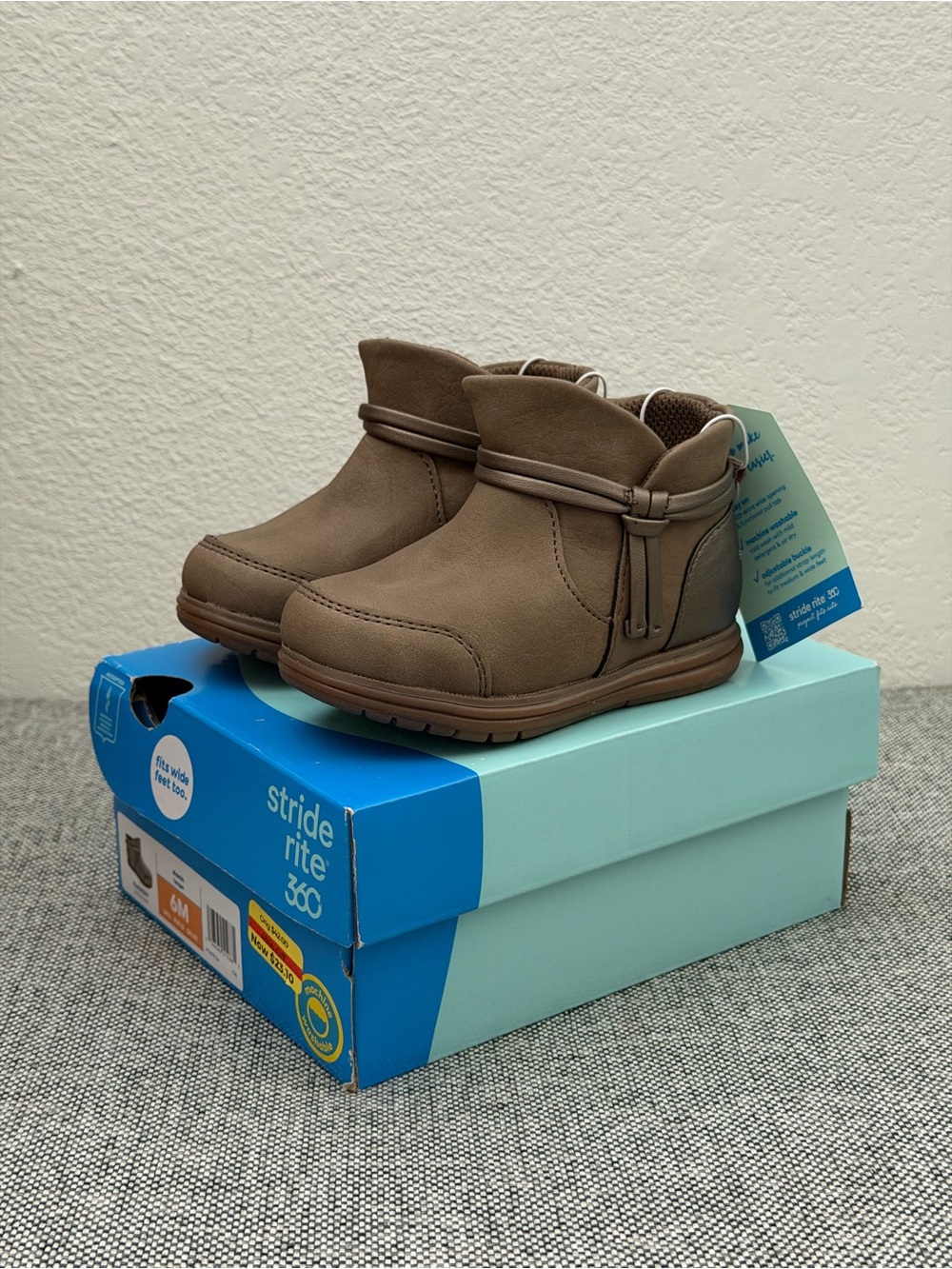 Stride Rite Brown Toddlers' Ankle Boots with Decorative Wrap